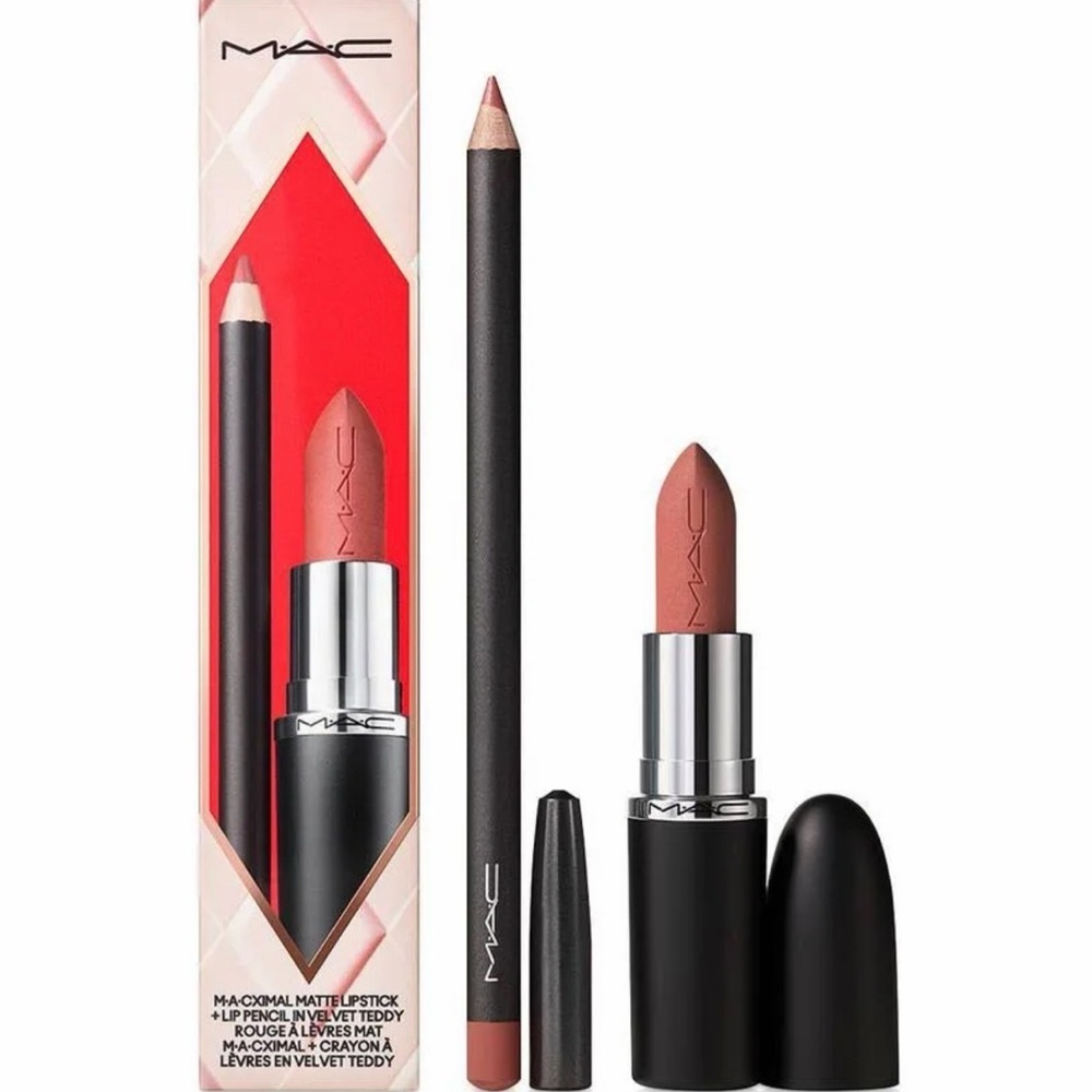 MAC Cosmetics Velvet Teddy Lipstick and Pencil Set